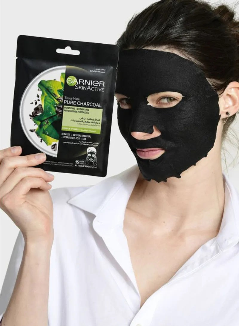 GARNIER PURE CHARCOAL TISSUE MASK - Bait Al Dawaa