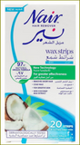 NAIR HAIR REM BODY WAX STRIPS COCONUT 20S