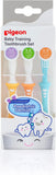 Pigeon Training Tooth Brush Set, Extra Soft Bristles, Soft Grip, Lesson 1, 2, 3, Multi Colour