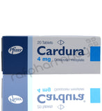 CARDURA 4mg Tabs 20'S