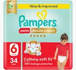 PAMPERS ULTIMATE COMFORT PATS S6 34S