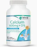 VIVA CALCIUM 600+VITAMIN D3 200IU 90'S