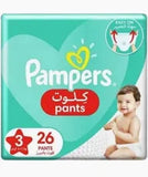 PAMPERS 3 PANTS 26'S