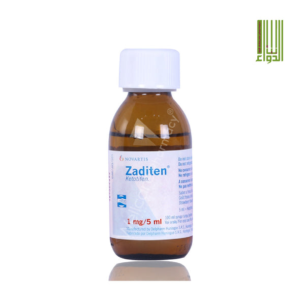 Zaditen 1 mg / 5 mL Syrup Ketotifen 100 mL – Bait Al Dawaa Pharmacy L.L ...