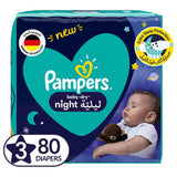 PAMPERS NIGHT SIZE 3 80S